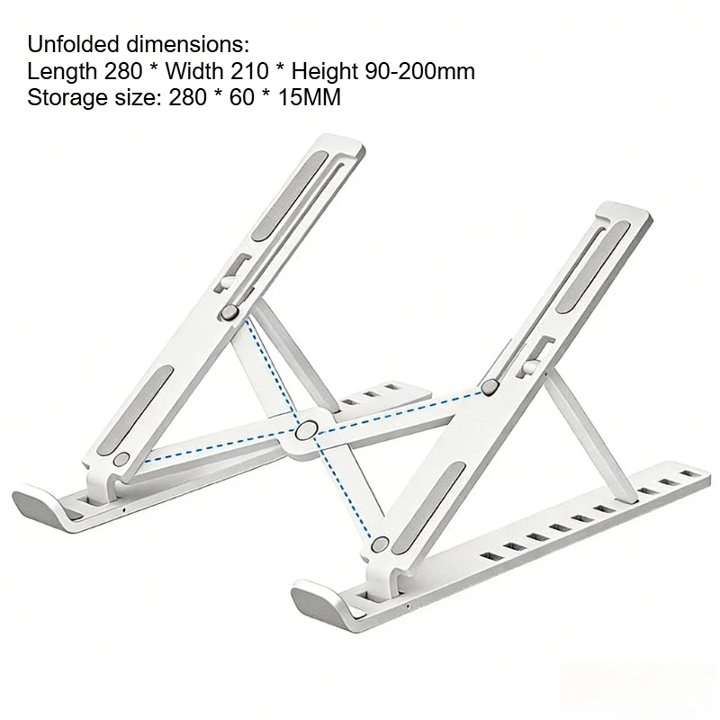 1pc Portable Foldable Adjustable Laptop Stand Compatible with Small Tablets Desktop Base Accessories