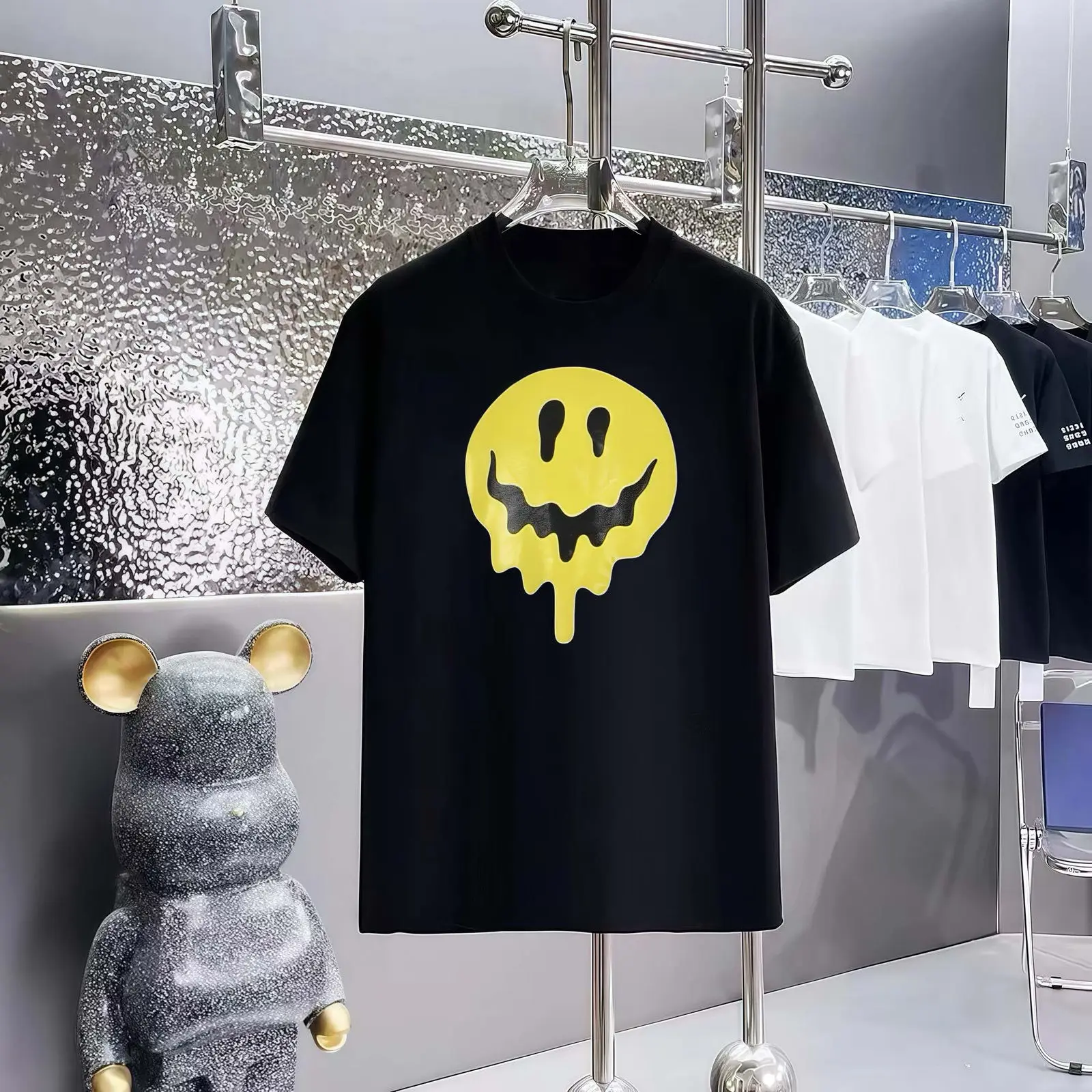 

2025 Summer Short Sleeve New Product Comfortable To Wear High-end Luxury 100% Cotton T-shirt Free Delivery High Street Boom