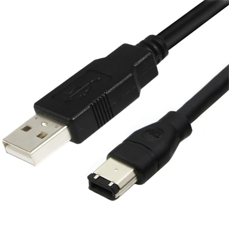 1PC High Quality Firewire IEEE 1394 6 Pin Male To USB 2.0 Male Adaptor Convertor Cable for Digital Cameras and Printers