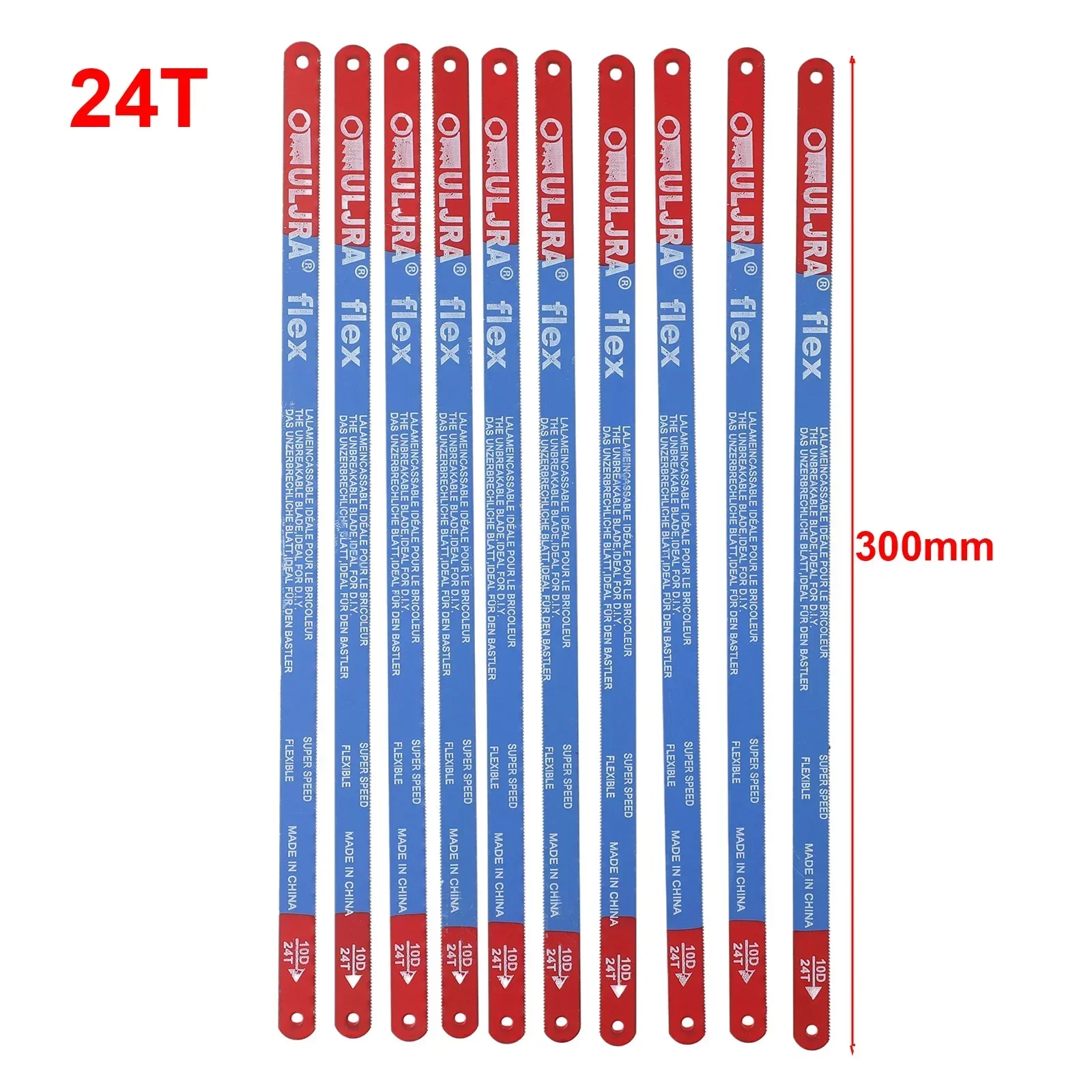 10Pcs 300mm Hacksaw Blades 14T/18T/24T Bi-Metal Hand Saw Blade For Cutting Bone/meat/PE & PVC Pipe Efficient And Powerful