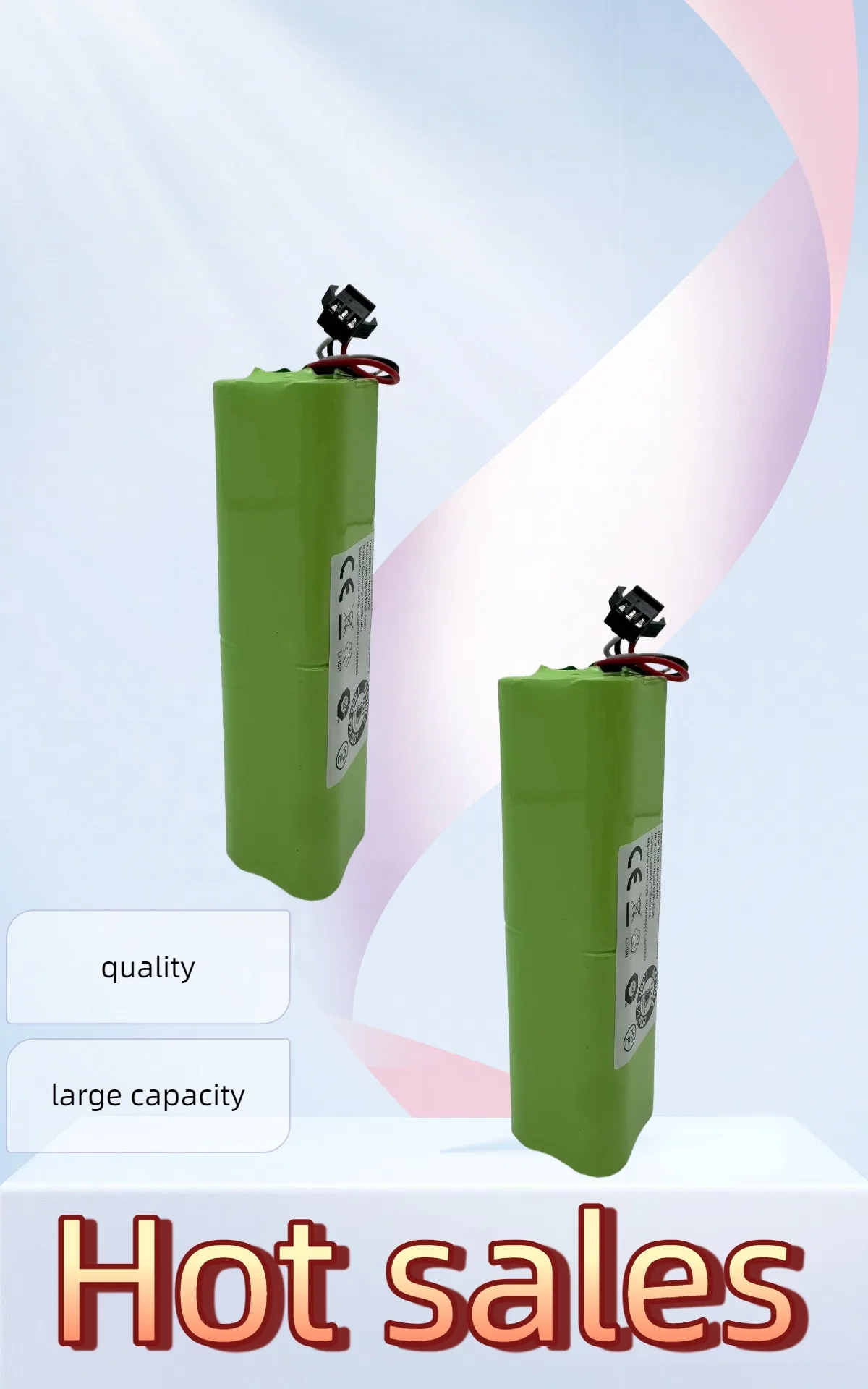 حزمة بطارية ليثيوم أيون قابلة لإعادة الشحن 14.4 فولت (6500 مللي أمبير في الساعة، مع مكنسة Xiaomi Robot، توريد للحياة الطويلة