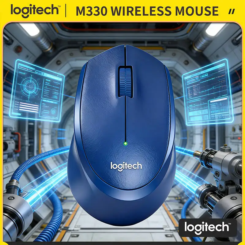 

Беспроводная бесшумная мышь Logitech M330, эргономичный дизайн, 2,4 ГГц, беспроводная связь, радиус действия 10 м, высокая точность, плавное управление, для ноутбуков, ПК, Mac, Linux