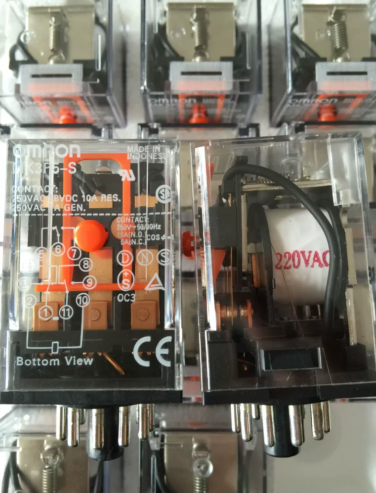 MK3P5-S Intermediate Relay + Base AC220V AC110V AC24V DC24V DC12V DC110V 11PIN
