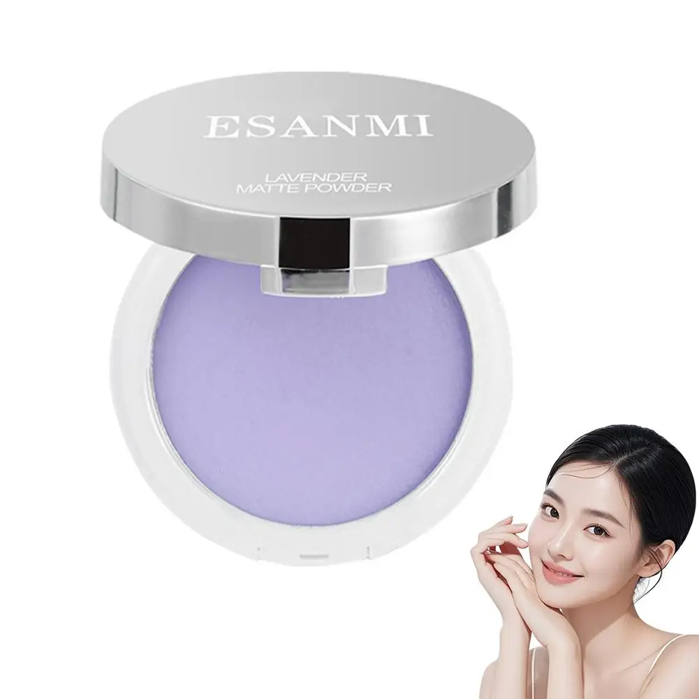 Lavender Setting Powder, Cream To Powder Foundation Full Coverage for Women, Long Lasting Oil Control Makeup Matte Finish Powder