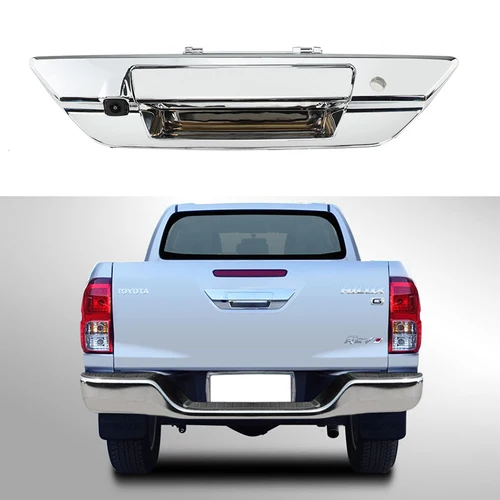 Imagen 2 del producto 170 °   Manija de puerta trasera gran angular con orificio para llave, cámara de visión trasera NTSC para camioneta para Toyota Hilux Revo 2015-2021