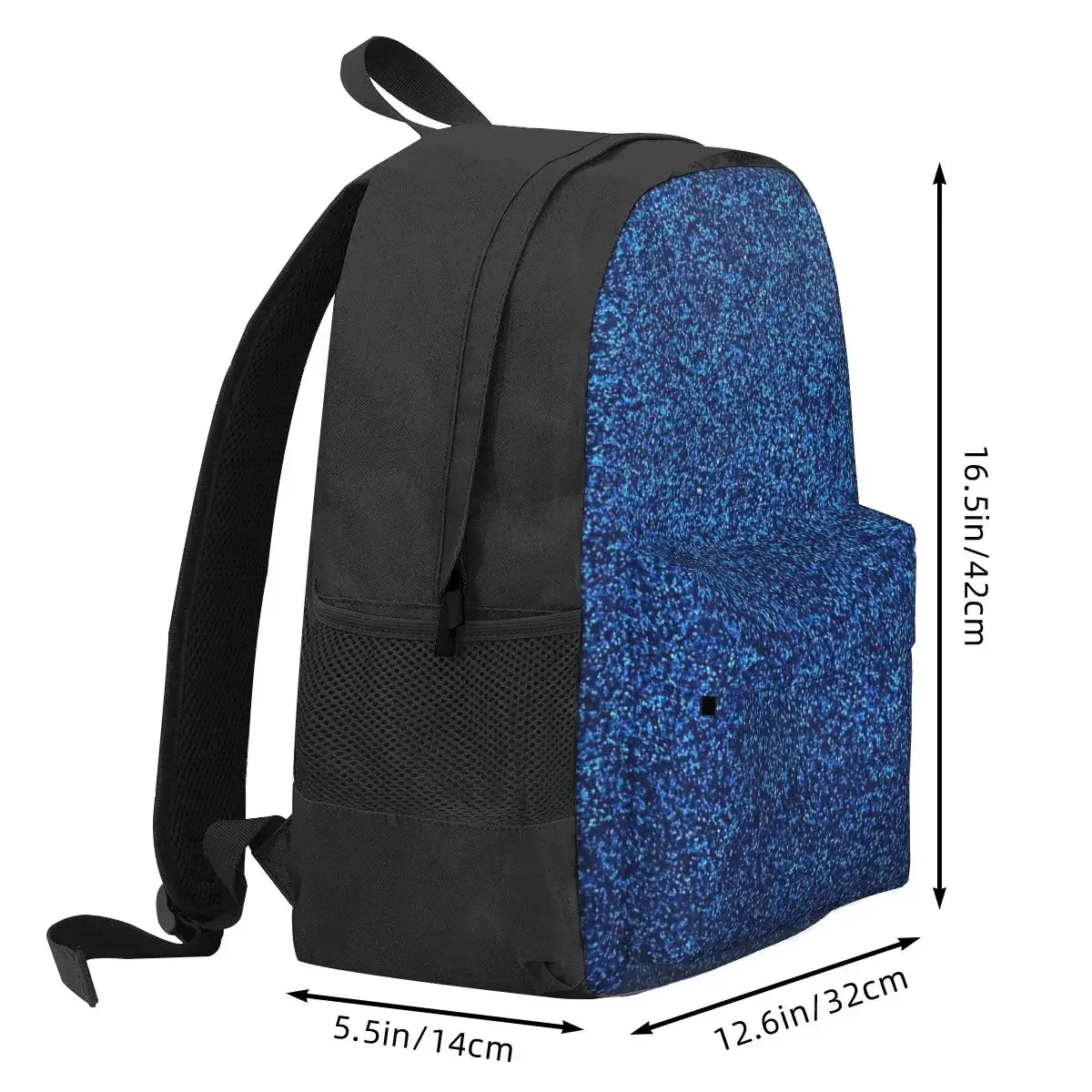 A Little Blue Glitter Backpacks Boys Girls Bookbag Students School Bags Cartoon Kids Rucksack Travel Rucksack Shoulder Bag