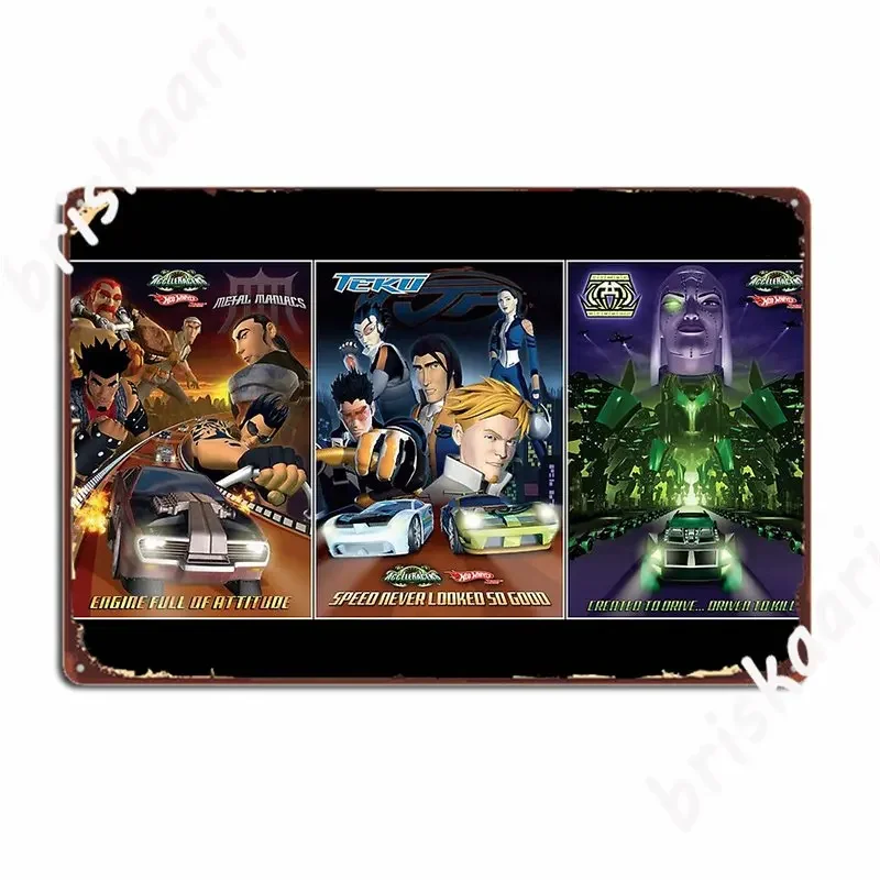 Acceleracers Teams Metal Sign Wall Cave Wall Decor Cinema Customize Tin Sign Posters