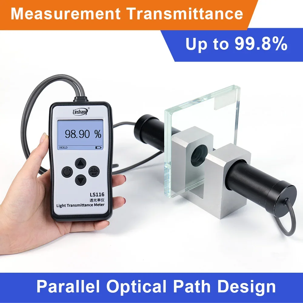 Compteur de transmission de la lumière visible de haute précision, transmission VLT VL pour verre optique, CIE 380-760nm, RTS LS116