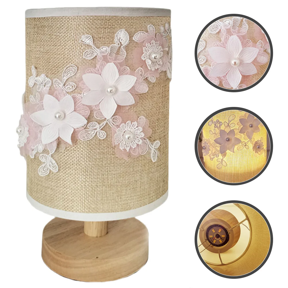 

Bedroom Table Light USB Powered 3W Cloth Lampshade Sturdy Non Deformation Impact Resistance Study Office Table Lamp