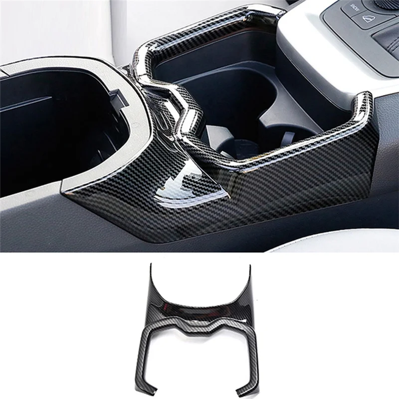 

Water Cup Holder Frame Trim Sticker Central Control Cover For Toyota RAV4 XA50 Car Front Row 2019-2021 2022 2023 2024