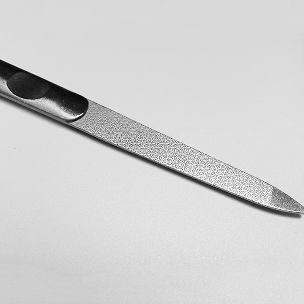 Edelstahl Doppel Seite Nagel Datei Puffer Schleifen Stange Glatte Griff Für Natürliche Falsche Nägel Maniküre Werkzeuge Nail art