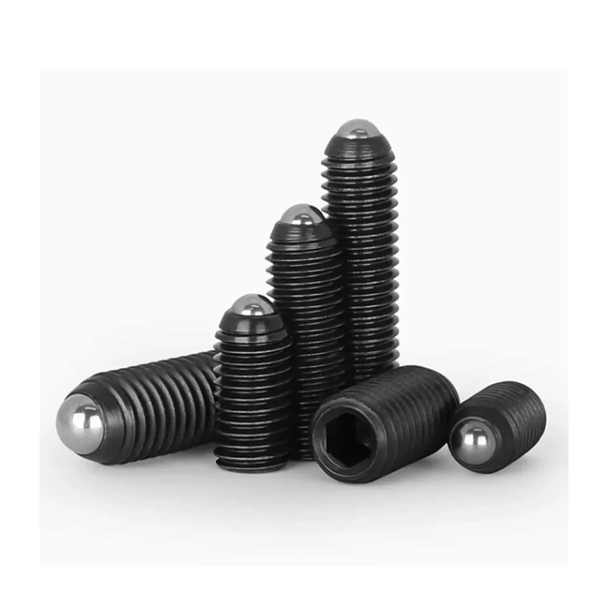 Iron Black Polka Screw Positioning Steel Ball Locking 12.9 Level Spring Plunger image 4