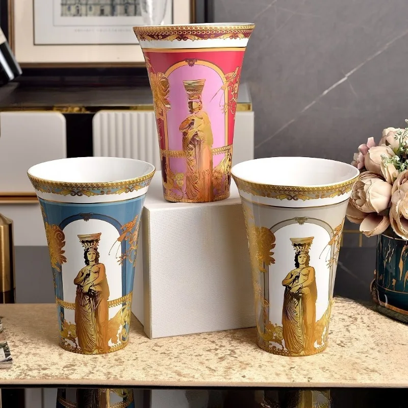 Niche ceramic living room flower arrangement villa light luxury home decoration