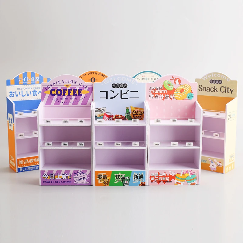 

1 шт. кукольный домик миниатюрный супермаркет полка для магазина напиток модель еды ролевые игры мебель полка для шкафа кухонные аксессуары подарок