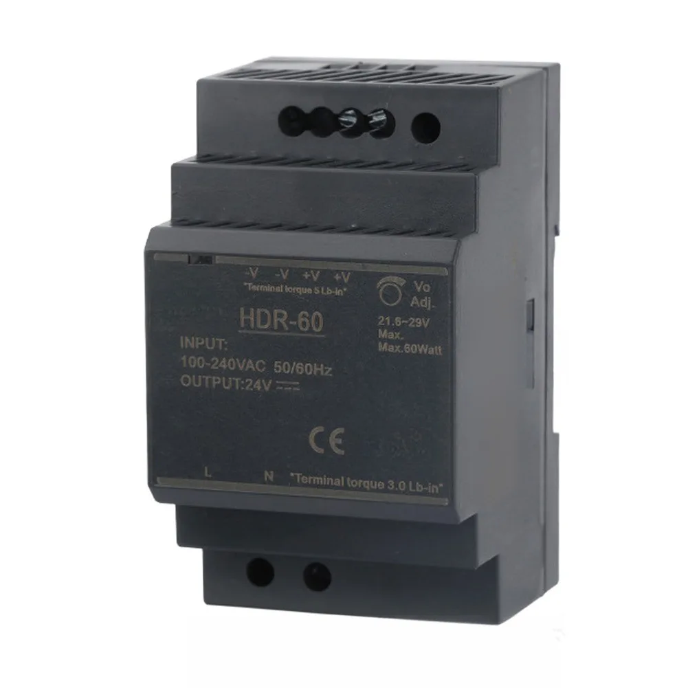 Multi Layered Protection Power Supply Switching Power Supply HDR-60 100W 100W DIN Rail PSU Overload Protection