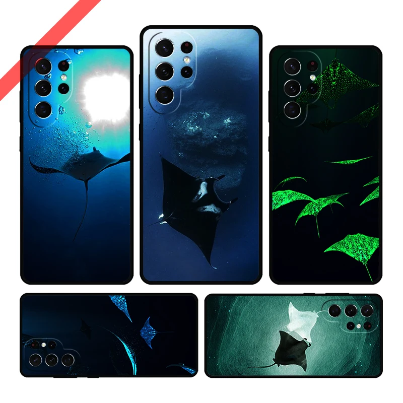 Tier Manta Ray Handy hülle für Samsung Galaxy S20 Fe S21 S10 S23 plus S24 S22 Ultra Coque Note20 Note10 S9 S8 Cover Capa