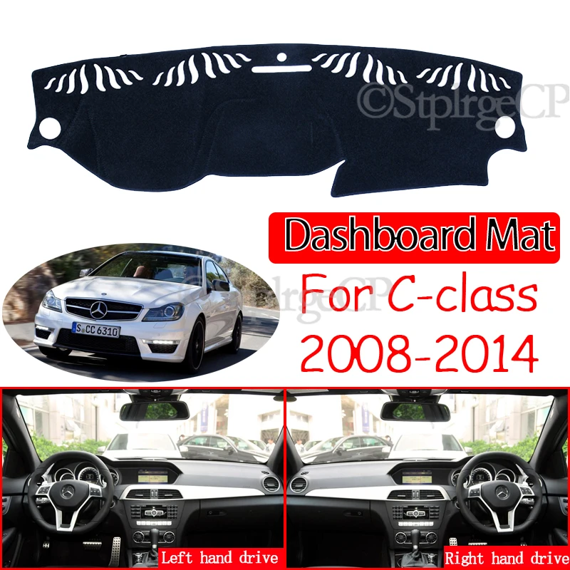 Accessories C-Klasse C180 C200 C220 C250 C300 for Mercedes Benz C-Class W204 Anti-Slip Mat Dashboard Pad Sunshade Dashmat Carpet