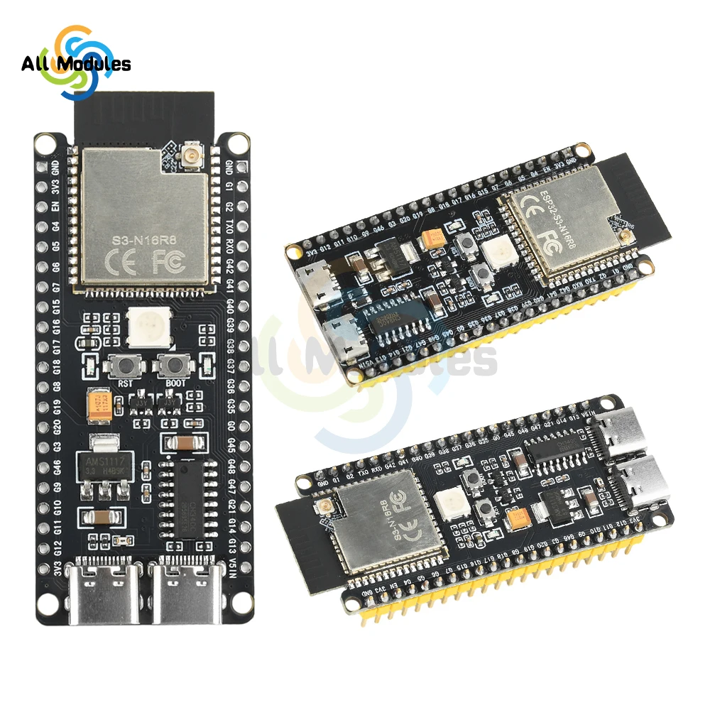 

Micro USB Type C ESP32-S3-N16R8 Основная макетная плата WiFi BLE Макетная плата со сверхнизким энергопотреблением ESP-32 ESP-32S ESP 32