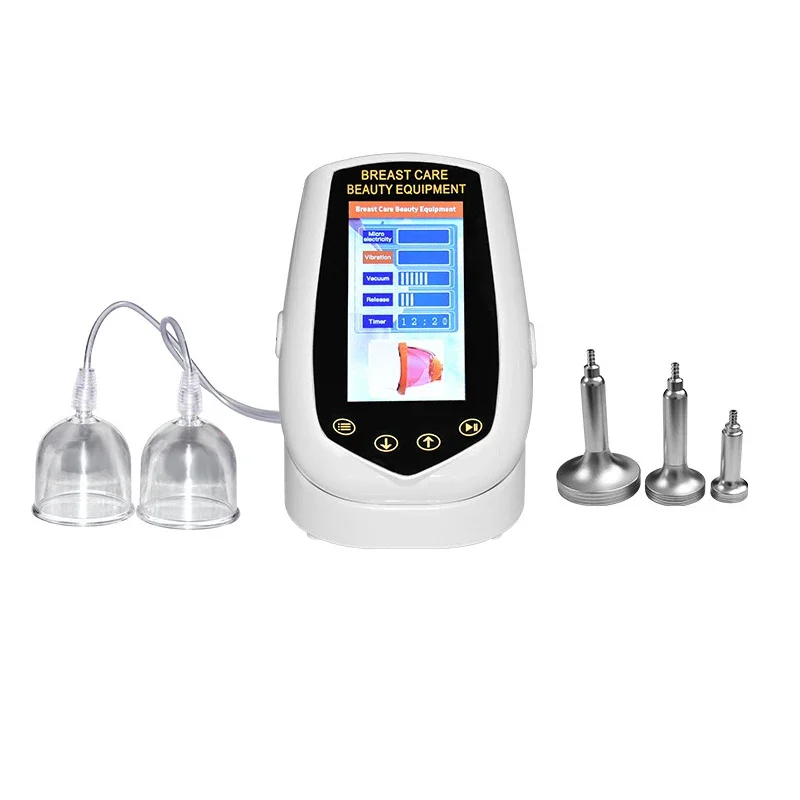 Electric Red Light Breast Augmentation Pumps Vibration Breast Enlargement Vacuum Massge Jars Lymphatic Drainage Body Massager