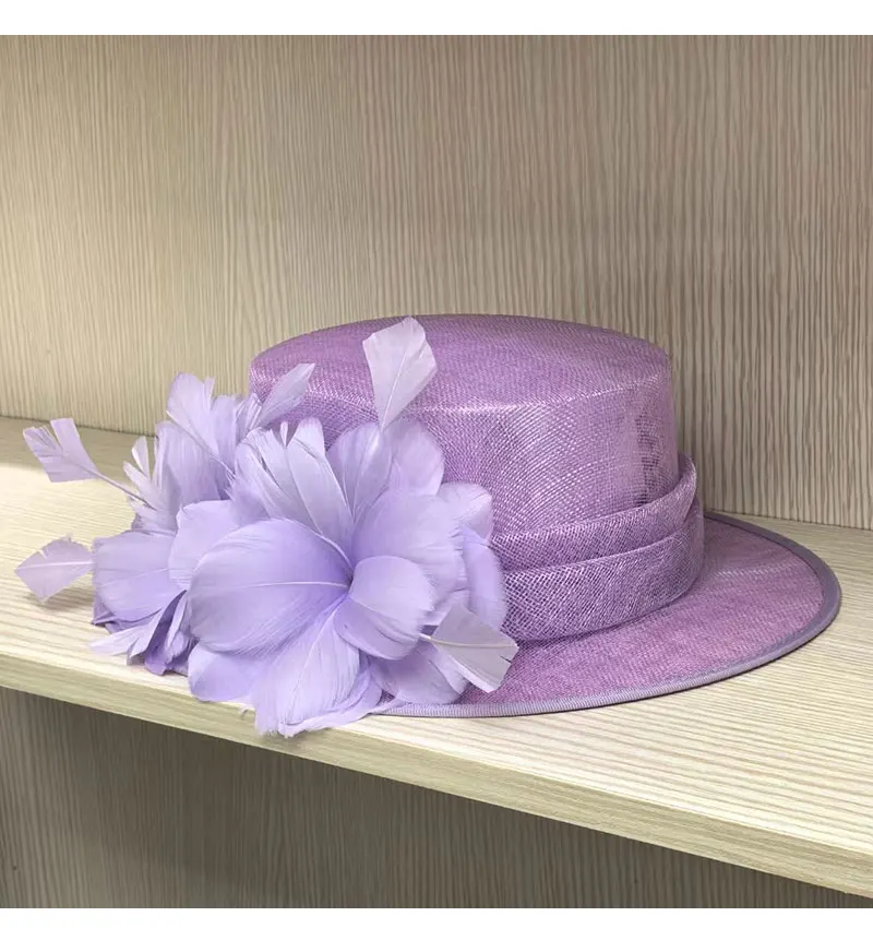 Frühling Sommer Mode Leinen Material Fischer Eimer Hut Für Frauen Bogen Dekoration Flache Top Fedora Hut Elegante Qualität Sonnenhut – Detail 4