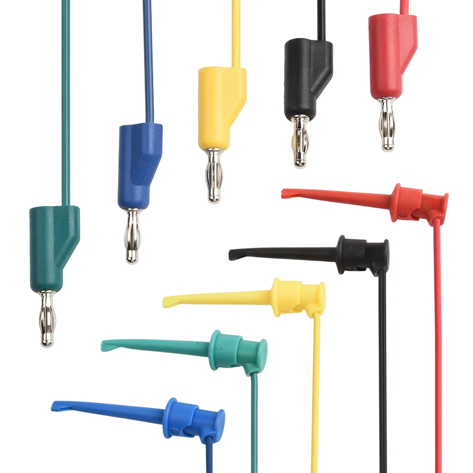 

Efficient Multimeter Connection Tools 5PCS Test Hook Clip Set with Secure Spring Hooks and Reliable Banana Connectors