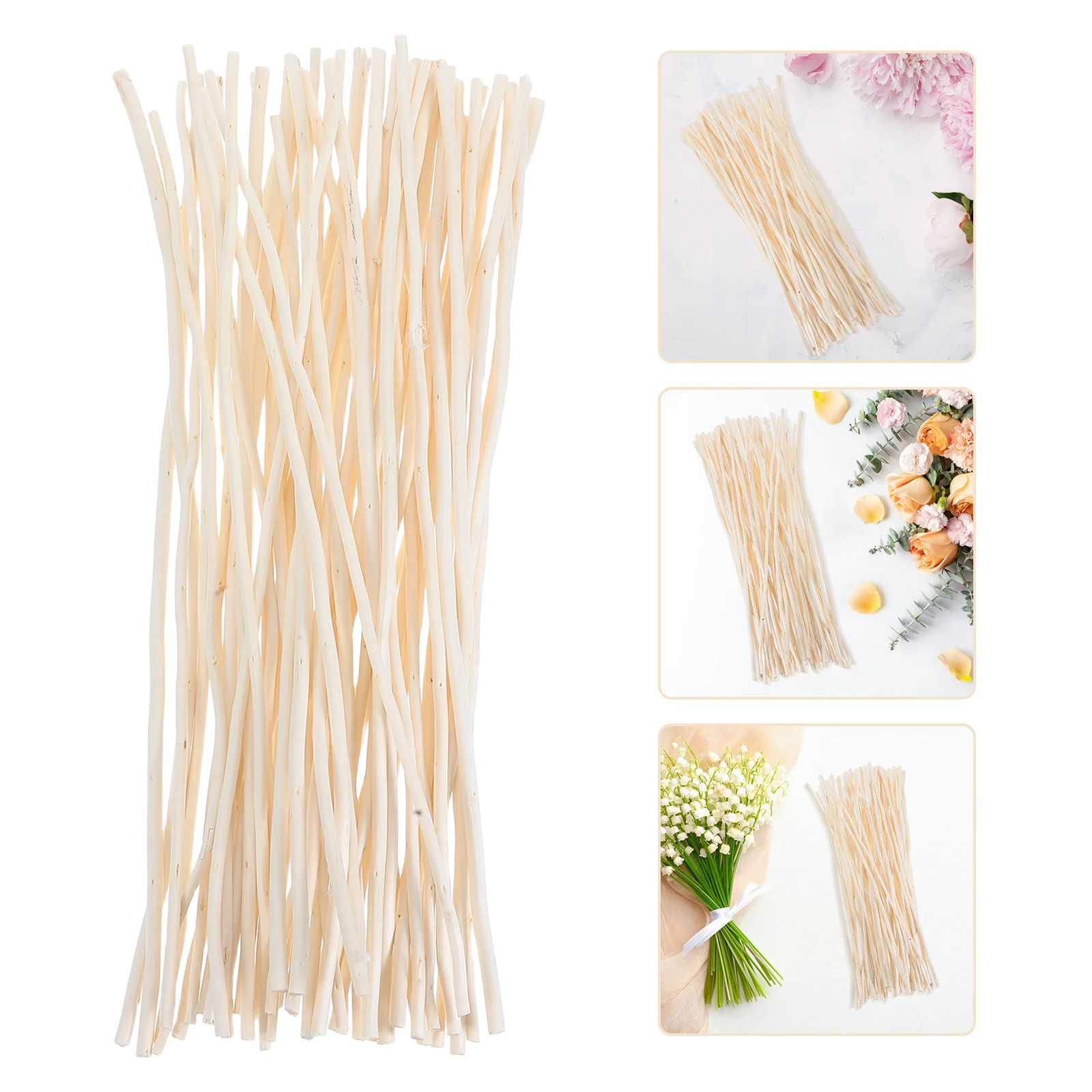 

50Pcs Dragon Willow Sticks Natural Dried White Twigs Rustic Curly Branches Floral Arrangement Vase Filler Wabisabi Style Home