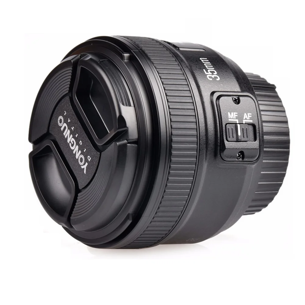 Hot Sales YN35MM F2N Lens AF MF 35mm F2.0 Large Aperture Wide-angle Fixed Focus Lens for Nik on DSLR Camera