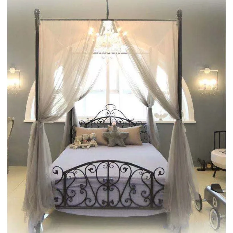 European Iron Frame Bed Princess Bed 1.2m Bed Pastoral Iron 1.5/1.8 Single and Double Spot Wrought Iron