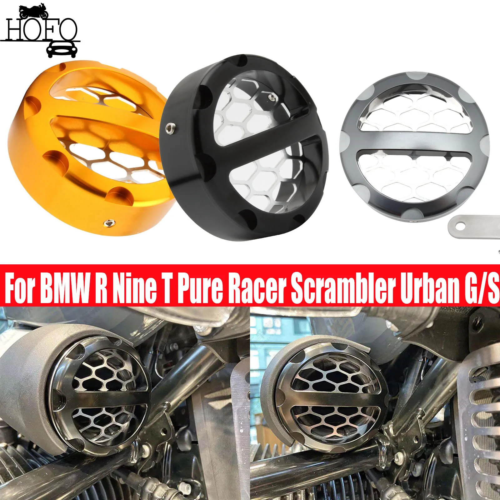 

Motorcycle Accessories Air Intake Cover CNC Air intake Filter Black Gold RNineT For BMW R Nine T Pure Racer Scrambler Urban G/S