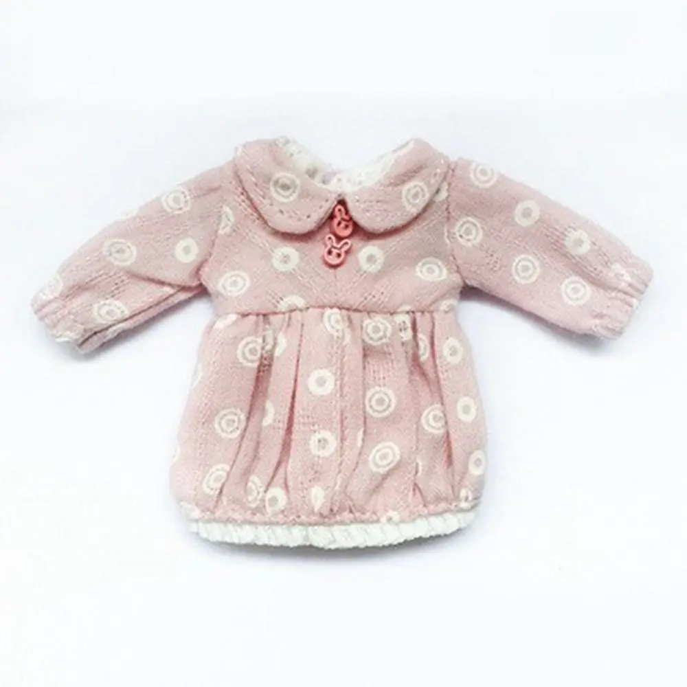 Neue handgemachte Blumen bedruckte Kleider Mode DIY Puppen Prinzessin Kleid Kleidung Zubehör für 1/11 OB11 Puppen/für 1/12 BJD