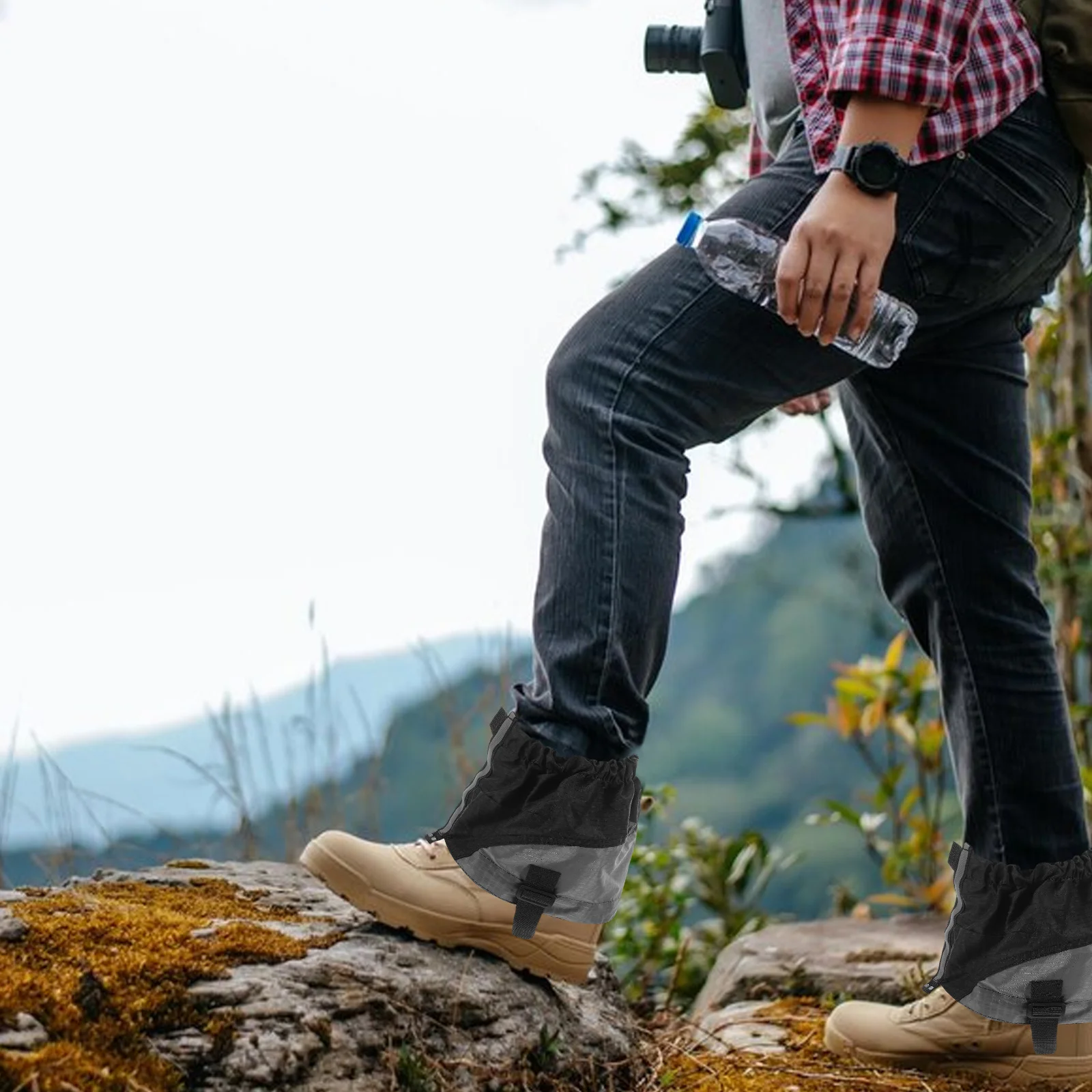 

1 Pair Outdoor Gaiters Hiking Hunting Breathable Lightweight Leg Protectors Sandproof Shoe Covers Reusable Boot