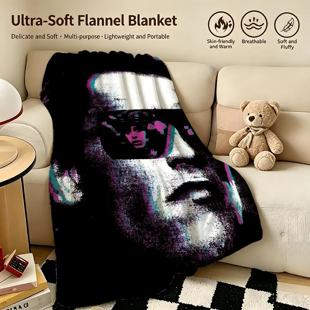 movie T-The Terminator-r Throw Warm Soft Flannel Blanket, Multi-use for Sofa Bed Camping Travel Nap