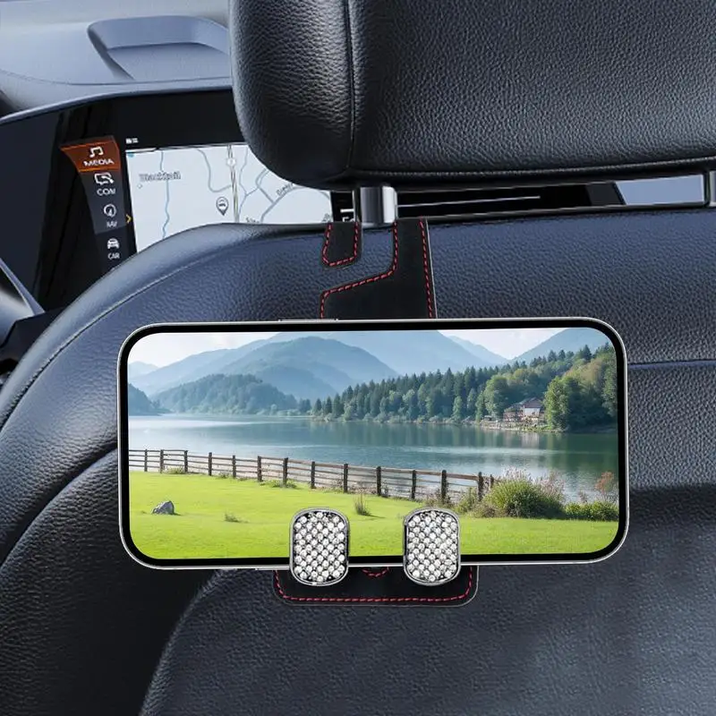 Headrest Hooks For Car Multifunctional Storage Hook With Double Clamping Car Purse Holder Car Storage Organizer For Purse Coats