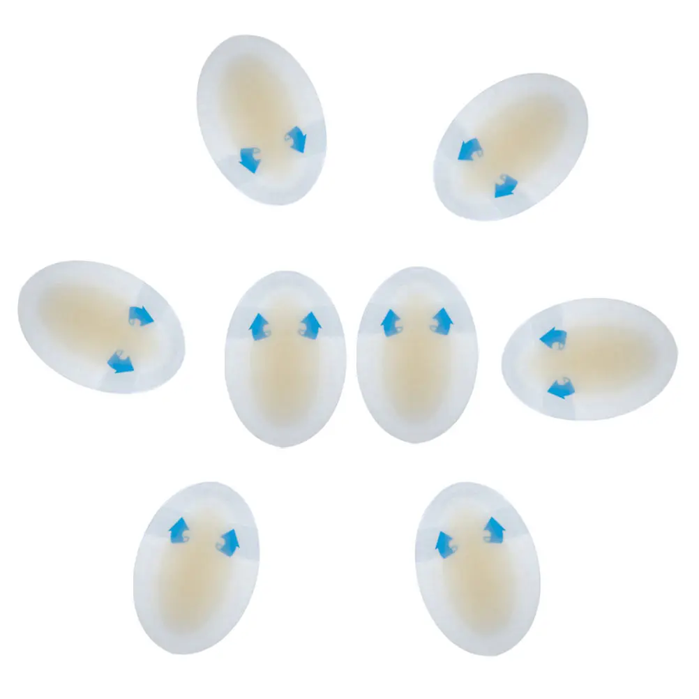 

8pcs Gel Heel Stickers Anti-Wear Foot Pads Invisible Sweat-Absorbent Skin-Friendly Light Thin Blister Gels Rear Heel Pads For