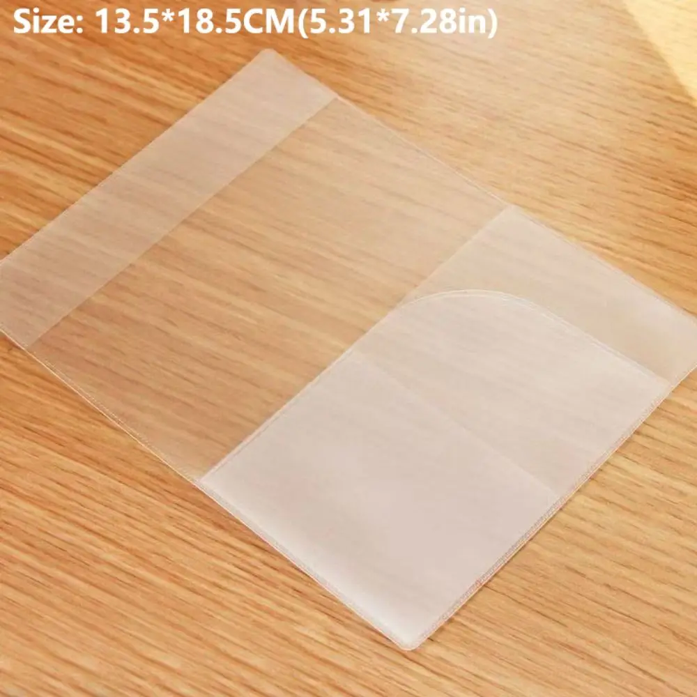 Portable Waterproof Passport Cover Transparent Translucent Simple Passport Protector Wear-resistant PVC ID Card Holder