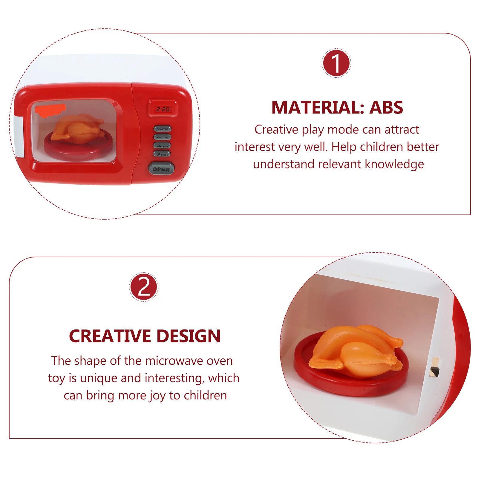 1 szt. Symulacja mikrofalówki dla dzieci, edukacyjna zabawa w dom, mini kreatywne meble, meble edukacyjne, prezent dla dzieci, zabawka