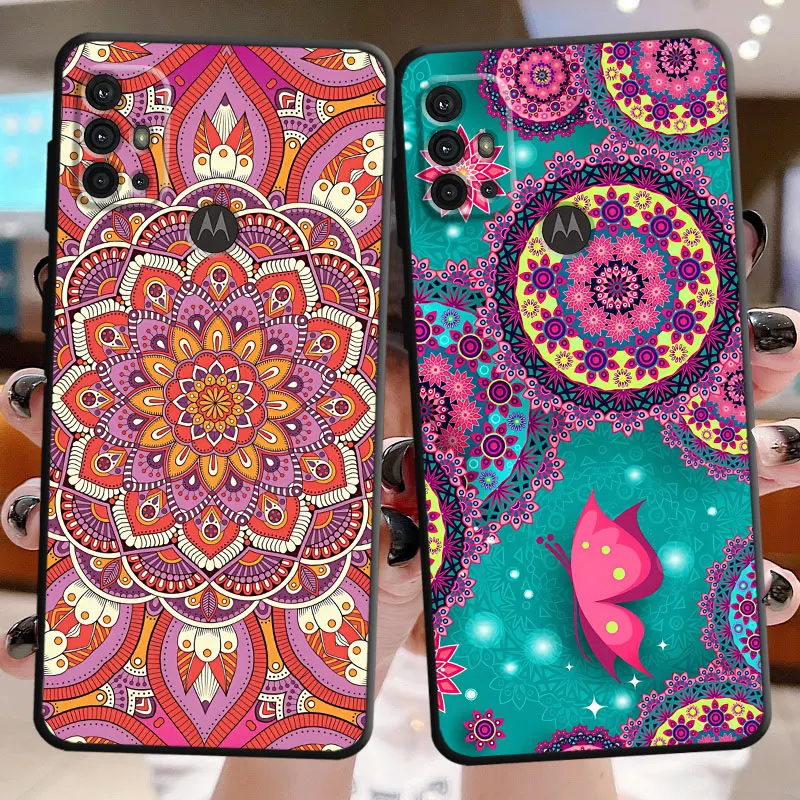 Case for Motorola Moto Edge 20 Lite G Stylus 2022 Edge 20 Pro Edge 30 40 Pro Edge 30 Fusion One Fusion Cover Mandala Flower