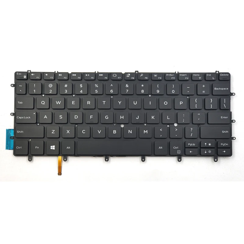 New For Dell XPS 13 9370 9380 13-9370 13-9380 Series Laptop Keyboard US Black With Backlit 03CM18 NSK-EN0BC