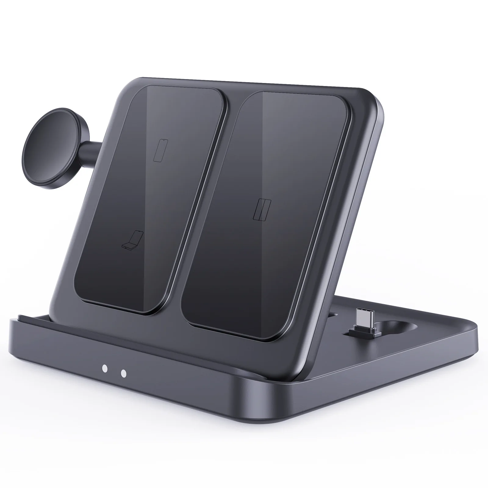 Foldable Wireless Charger 3 in 1 for Samsung Z Fold 7 6 for Galaxy S25 Ultra Wireless charger Stand for Galaxy Watch Buds 3 Pro