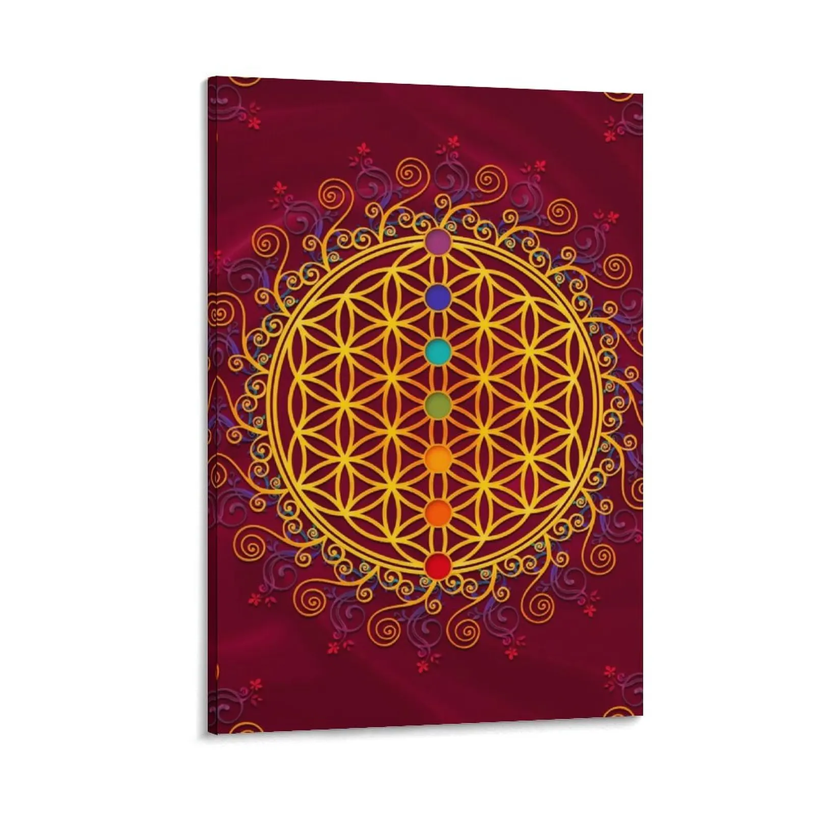 

FLOWER OF LIFE, CHAKRAS, SPIRITUALITY, YOGA, ZEN, Canvas Painting interior paintings wall decoration painting anime poster