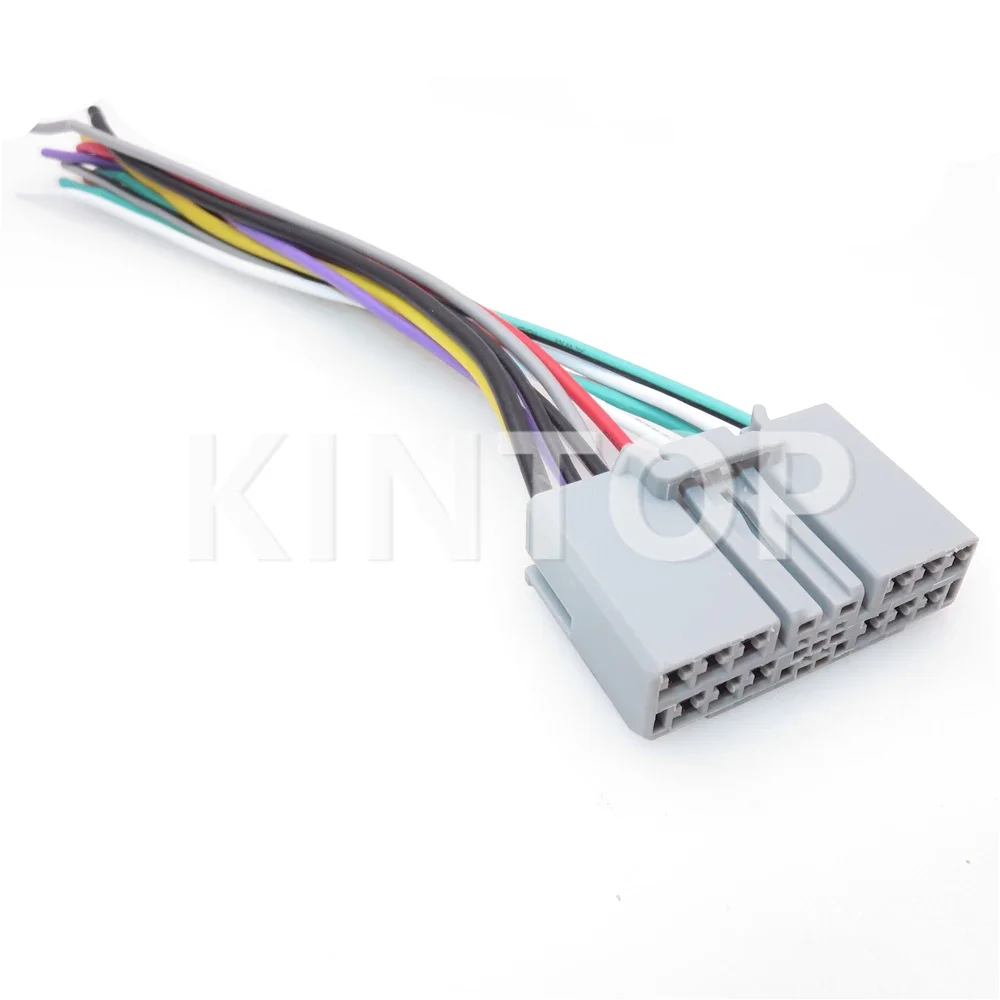 17 Pins AC Assembly Car Audio Stereo Wiring Harness Adapter Plug Auto CD DVD Stereo Connector for Honda CRV