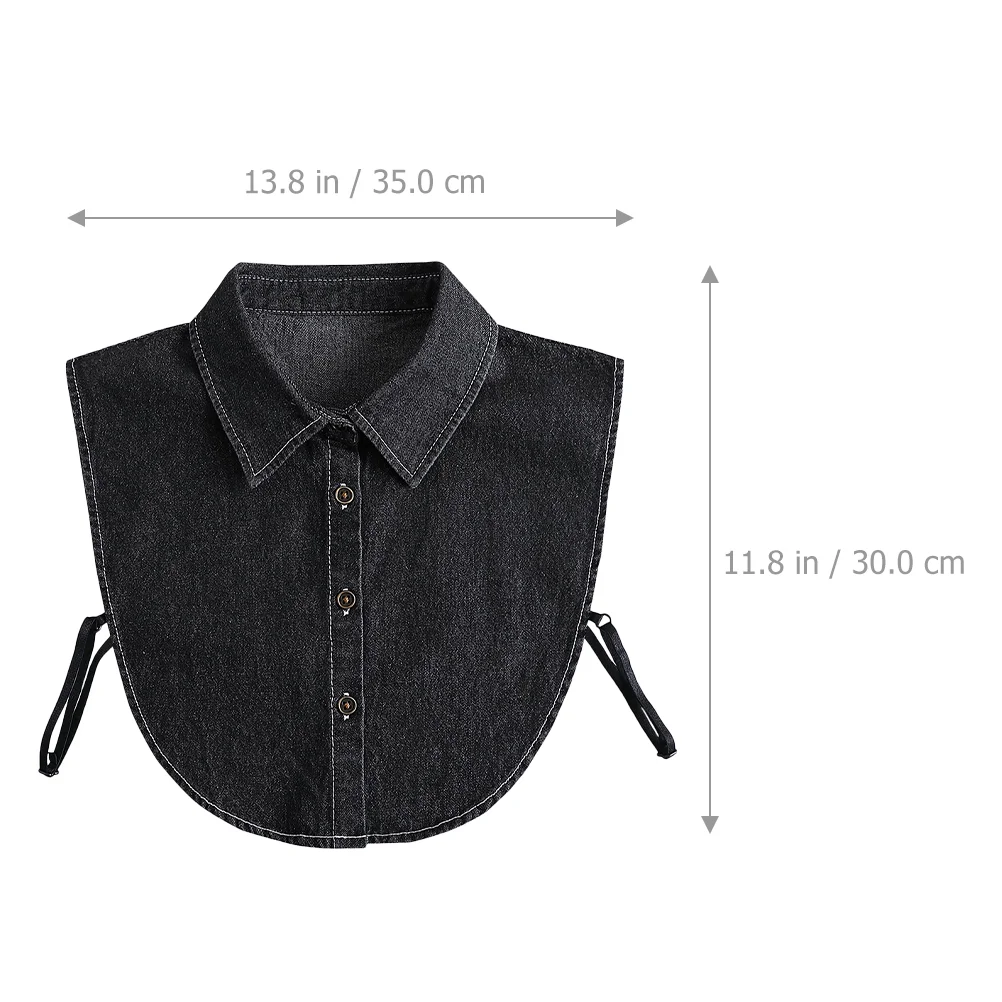 Shirt Denim Fake Collar Women's Woman Collars for Small Dogs Dress Shirts Clothes Accessory Washed Womans Lady