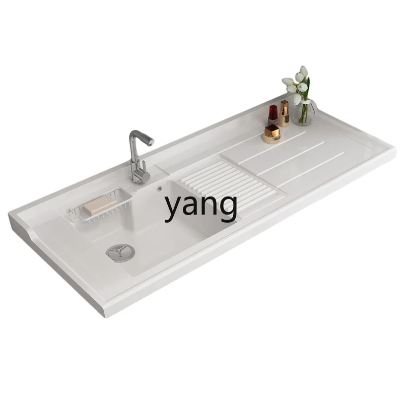 

LMM Balcony Quartz Stone Laundry Cabinet Basin Laundry Sink Laundry Pool Integrated Basin