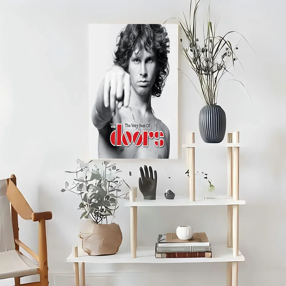 الفرقة أفضل الأبواب مع J-Jim Morrison الملصقات الكلاسيكية خمر ورق أبيض يطبع الملصقات الفنية ديكور غرفة Kawaii