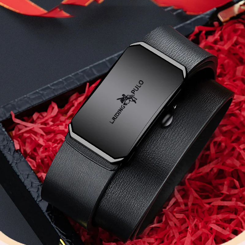 Cintura interna senza denti da uomo Cintura da lavoro Cintura per pantaloni alla moda versatile con fibbia automatica autentica