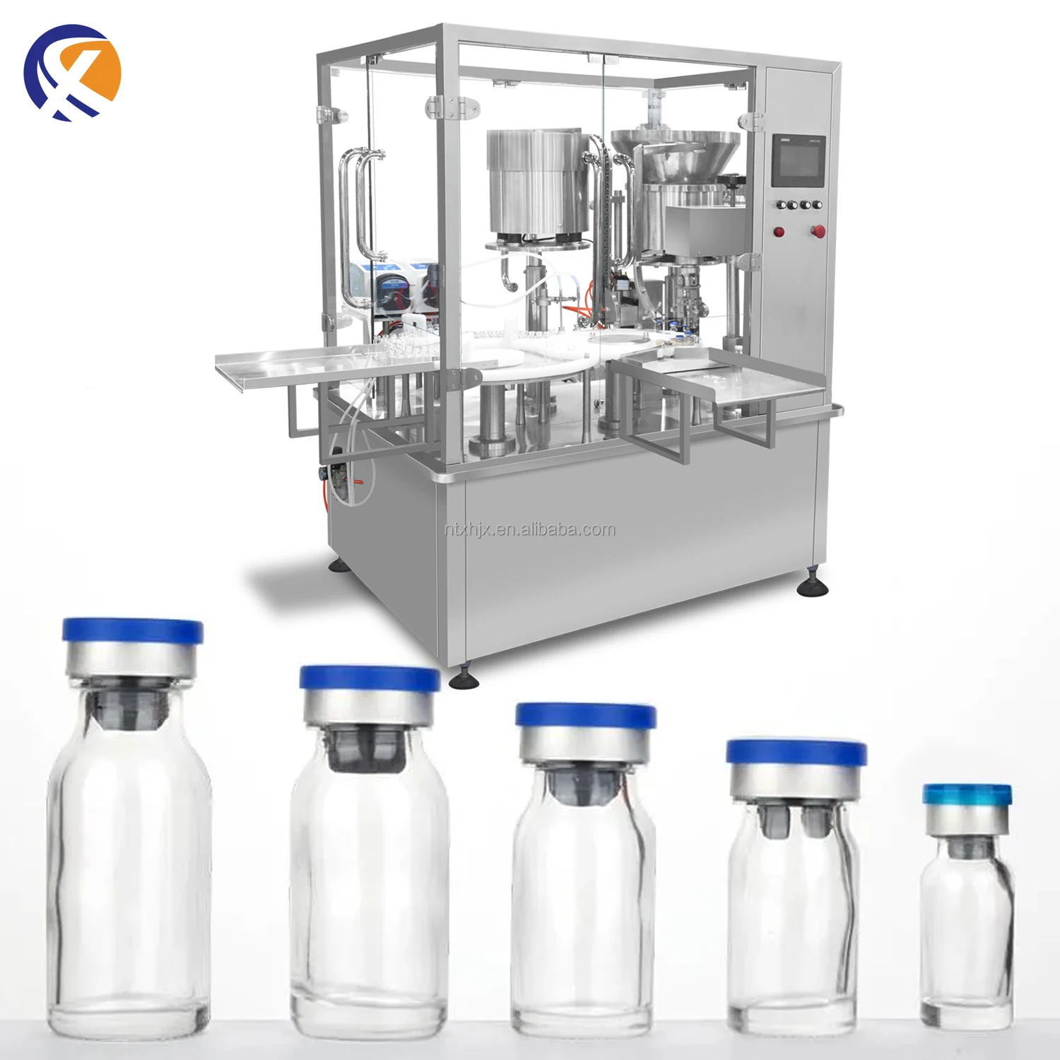 New Pneumatic 2ml Auto Vial Filler And Capper High Filling Accuracy For Liquid Packing Bottle Glass Vial Filling Sealing Machine