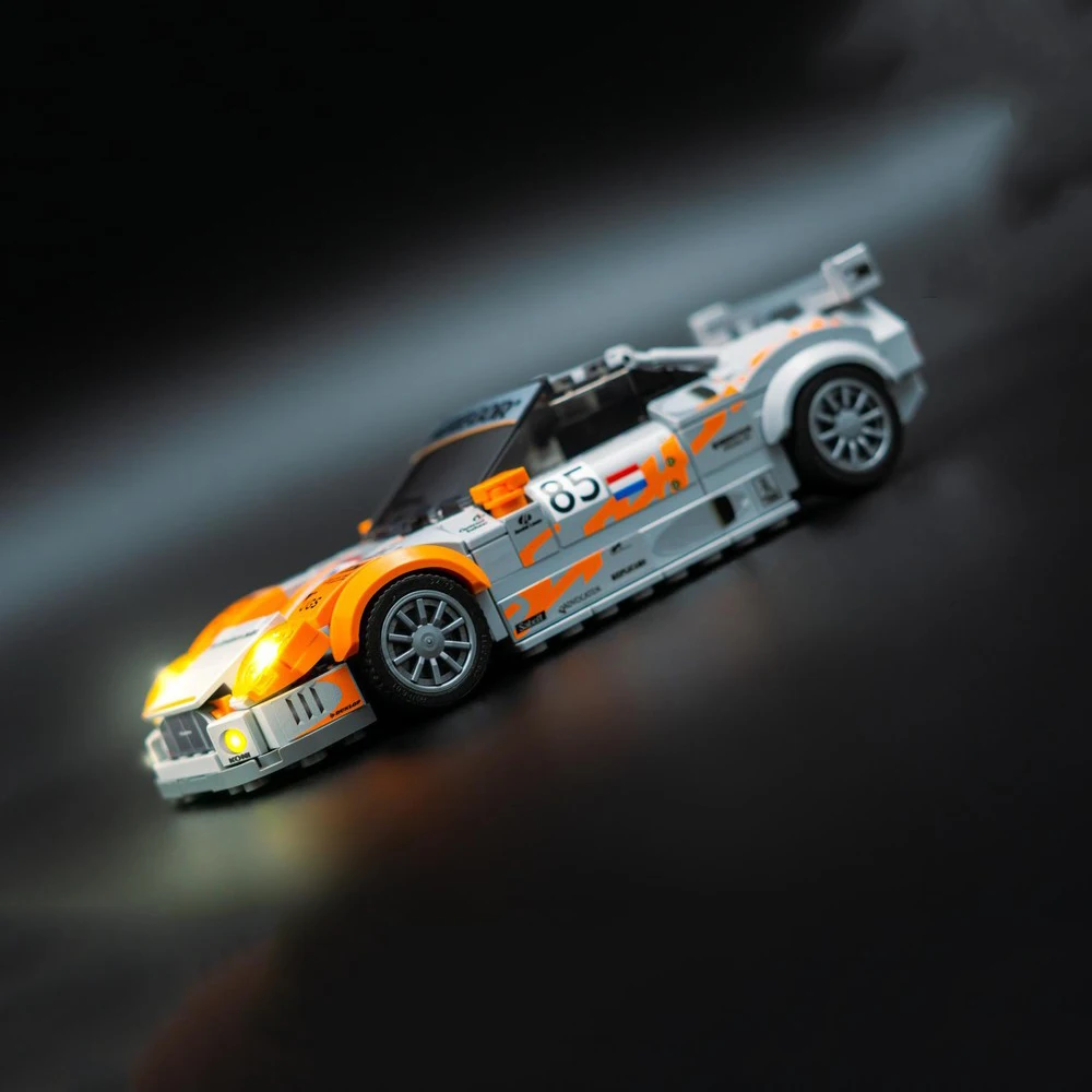 Poladeer 325-teiliger C8 Spyder GT2-R MOC DIY Auto-Rennwagen Baukasten Hobby-Montagemodell Spielzeug Bausteine Geburtstagsgeschenke für Kinder – Detail 1