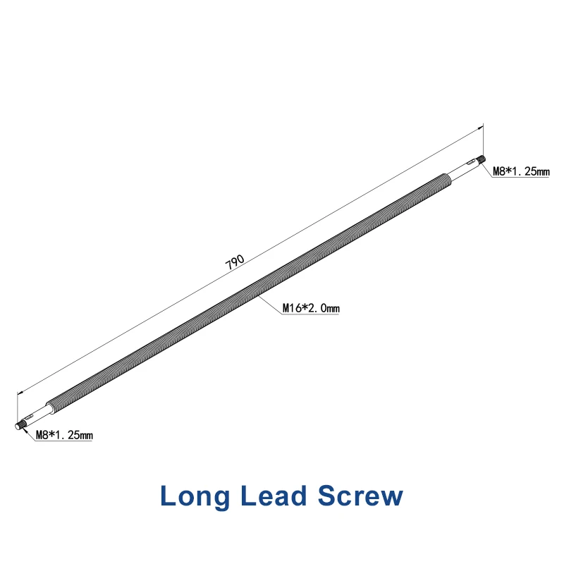 Longitudinal Leadscrew For WMD20V-65 WMD25VL Milling Machine