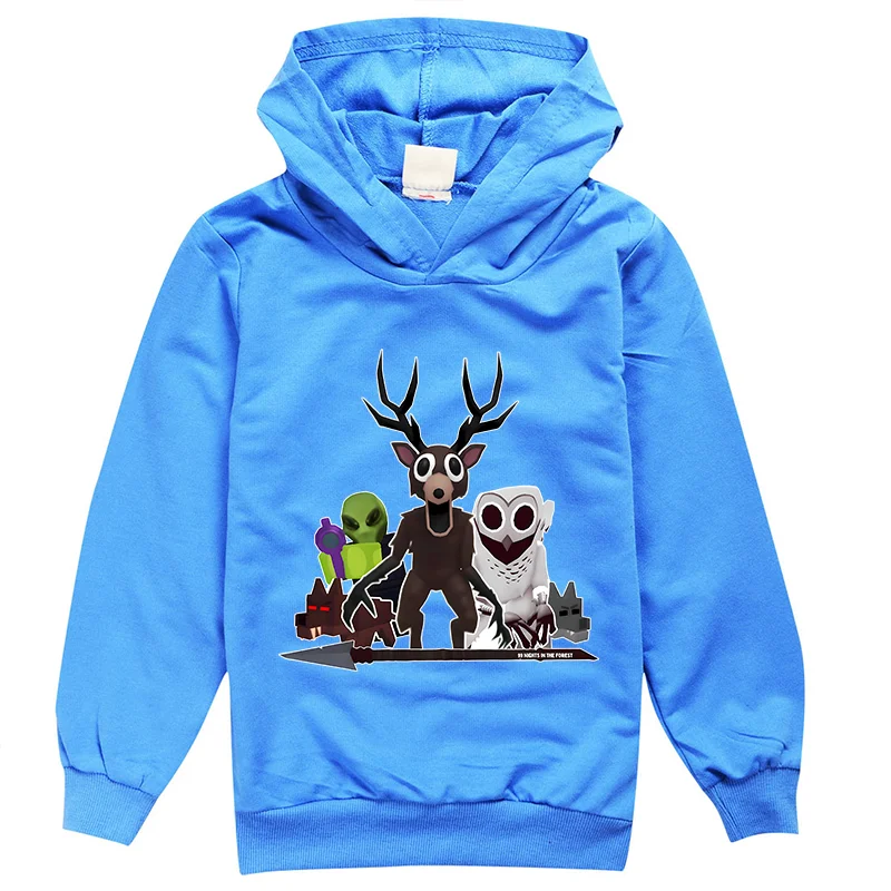 جديد 99 ليالًا في الغابة الأولاد هوديي الكرتون بلايز موضة الترفيه البلوز الأطفال البلوز ربيع الخريف الملابس هدية #3