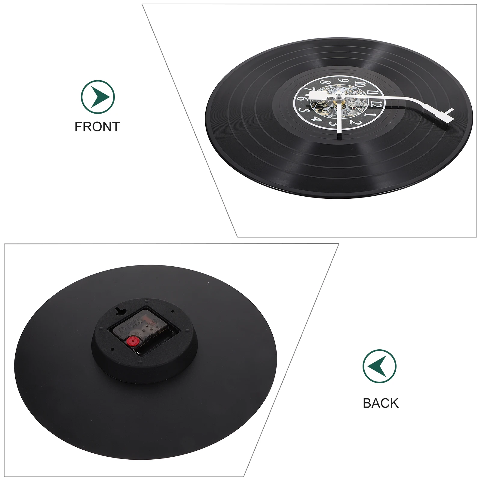 

Vinyl Record Wall Clock Indoor Clocks Modern Decorative High Quality Musical Aesthetic Plastic